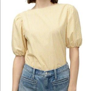 J. CREW - Boat Neck Puff Sleeve Blouse